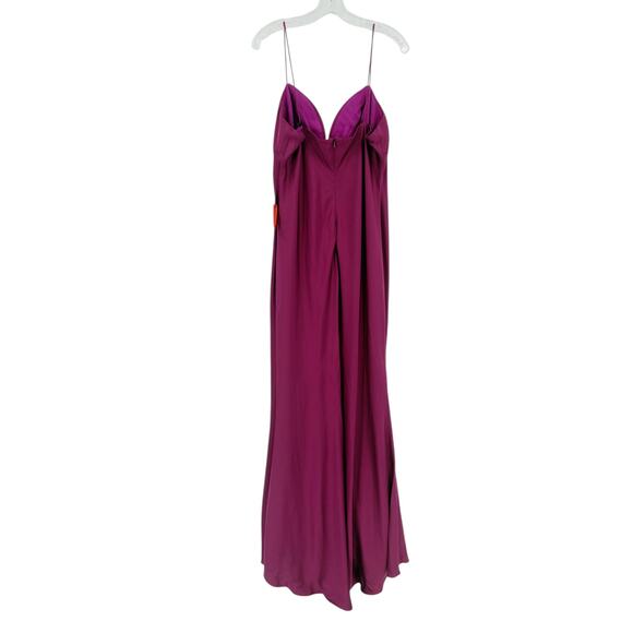 MAC DUGGAL Dress Size 12 Evening Gown NEW Purple Slip Dress Light Bust Pad Silky - Picture 5 of 7